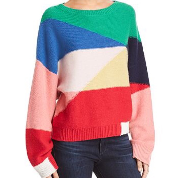 Joie Megu Colorblock Cashmere Sweater 
